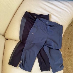 Athleta Blue Capri lot